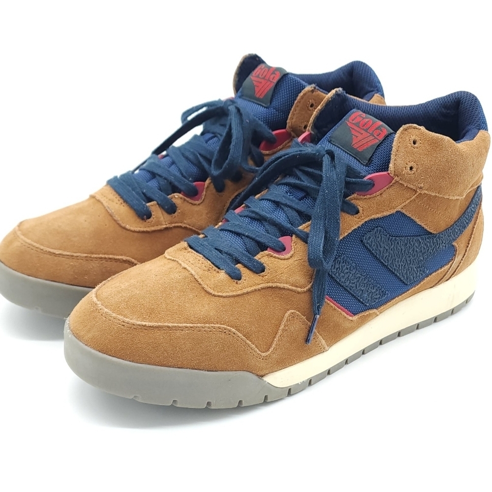 Gola Classics Men's Summit High Casual Sneakers Caramel Navy Size 13 - Picture 2 of 6